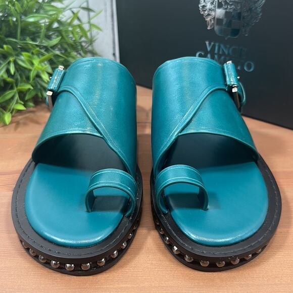 Vince Camuto Cooliann Leather Toe Loop Sandals Size 5.5 - Picture 5 of 11